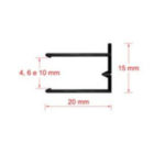 AL-101 Perfil U para policarbonato 6mm